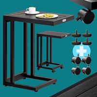 Bijzettafel zwart WPC 65.5x50x40cm - thumbnail