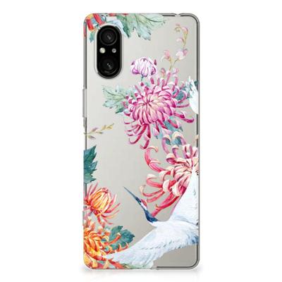 Sony Xperia 5 V | TPU Hoesje | Bird Flowers