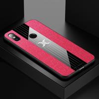Voor Xiaomi mi 6X/a2 XINLI stiksels doek textuur schokbestendig TPU beschermhoes (rood) - thumbnail