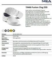 SIKA 19466 Fusion Clog ESD Flex zool Wit - Maat 45 - 00.089.012.45 - thumbnail