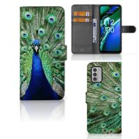 Nokia G42 | Telefoonhoesje | Met pasjeshouder | Pauw - thumbnail