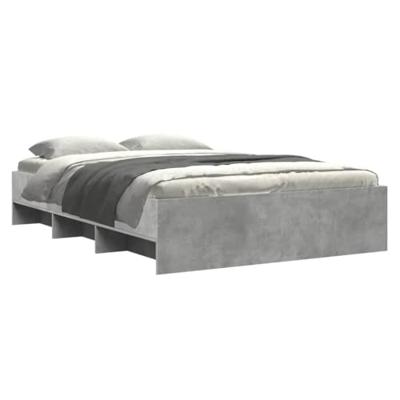 Bedframe bewerkt hout betongrijs 140x200 cm