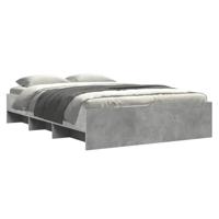 Bedframe bewerkt hout betongrijs 140x200 cm - thumbnail