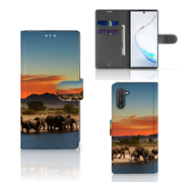 Samsung Galaxy Note 10 | Telefoonhoesje | Met pasjeshouder | Olifanten - thumbnail