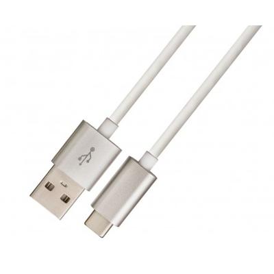 Kabel USB A naar USB C DCU 391156 Zilverkleurig (1 m) - thumbnail