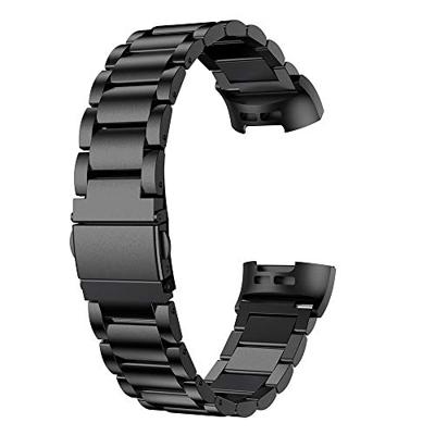 Fitbit Charge 3 & 4 metalen bandje - Zwart - thumbnail