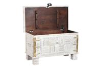 Koffer DKD Home Decor Metaal Mangohout 80 x 40 x 45 cm - thumbnail