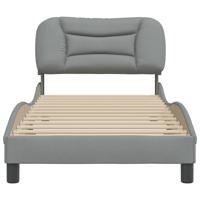 Bedframe zonder matras 90x200 cm stof lichtgrijs - thumbnail