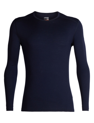 Icebreaker 200 Oasis LS Crewe Thermoshirt Heren Midnight Navy L Icebreaker 200 Oasis LS Crewe Thermoshirt Heren Midnight Navy L