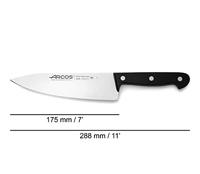 Keukenmes Arcos 17,5 cm Zwart - thumbnail