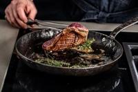 Forged Koekenpan Carbonstaal - Geschikt voor BBQ - ø 24 cm - thumbnail