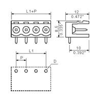 Weidmüller 1797680000 Male behuizing (board) BL/SL 5.00 Totaal aantal polen: 8 Rastermaat: 5 mm Inhoud: 350 stuk(s)