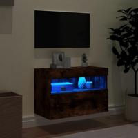 Tv-wandmeubel met LED-verlichting 60x30x40 cm gerookt eiken - thumbnail