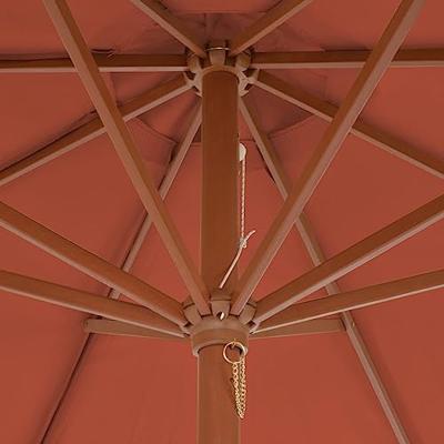 VidaXL Parasol met houten paal 300 cm terracotta