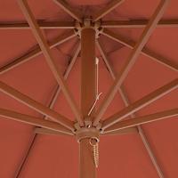 VidaXL Parasol met houten paal 300 cm terracotta - thumbnail