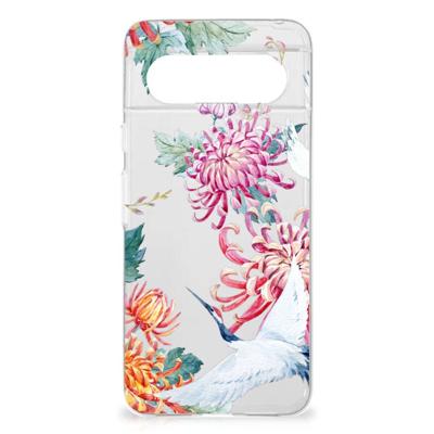 Google Pixel 8 | TPU Hoesje | Bird Flowers