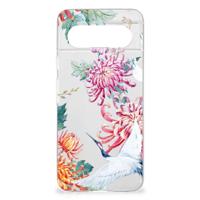 Google Pixel 8 | TPU Hoesje | Bird Flowers - thumbnail