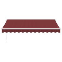 Luifel handmatig uittrekbaar 350x250 cm bordeauxrood - thumbnail