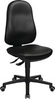 Topstar Werkdraaistoel | vloerglijders + voetring | kunstleer kussen zwart | 590-840 mm | 1 stuk - 8170D10T 8170D10T - thumbnail