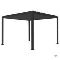 Patio Cover vierkant M Alvaro Gazebo 360x400 h250 cm Matt royal grey overkapping pergola Suns - Suns - thumbnail