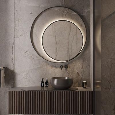 Designspiegel Martens & Meijer Athene Rond met Frame en Indirecte LED Verlichting 90 cm Geborsteld Koper Martens Design Designspiegel Martens & Meijer Athene Rond met Frame en Indirecte LED Verlichting 90 cm Geborsteld Koper Martens Design