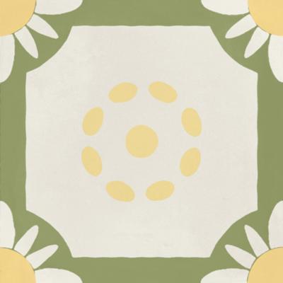 Portugese Vloertegel Jos Hidro Teatime Lime 19.7x19.7 cm Jos. Portugese Vloertegel Jos Hidro Teatime Lime 19.7x19.7 cm Jos.