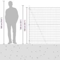 VidaXL Hek met paal groen 1,5 x 10 m staal en pvc - thumbnail