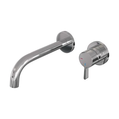 Chrome Edition inbouw wastafelmengkraan met gebogen uitloop en rozetten - Model E1 chroom