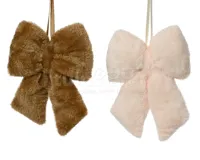 Strik kunst bont roze 30 cm - thumbnail