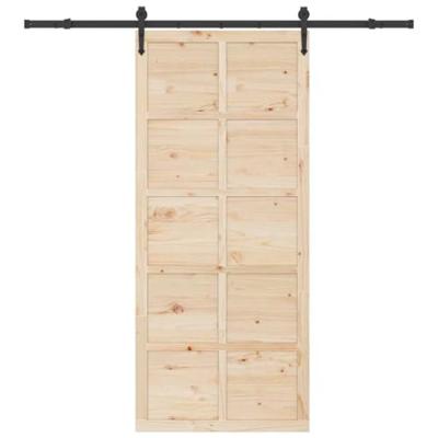 Schuifdeur Bruin 100 x 208 cm Massief grenenhout