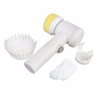 5 in 1 multifunctionele elektrische huishoudelijke Magic Brush ABS nylon keuken badkuip schoonmaken venster borstel reiniger (wit) - thumbnail