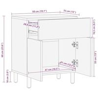 Nachtkastje met lade Bruin 50 x 33 x 60 cm Massief acaciahout - thumbnail