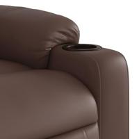 Fauteuil verstelbaar kunstleer bruin - thumbnail