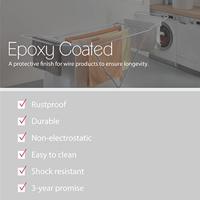 Metaltex Vulcano Tec Droogrek 18 m Drooglijn 55x180/106x100 cm Zilver - thumbnail