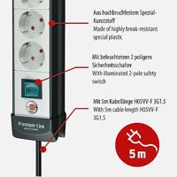 Brennenstuhl Premium-Line Extension Socket 6 ways stekkerdoos - thumbnail