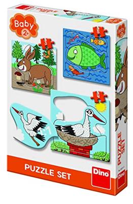 DinoToys Dino puzzel - baby: waar de dieren leven - 3 tot 5 stukjes DinoToys Dino puzzel - baby: waar de dieren leven - 3 tot 5 stukjes