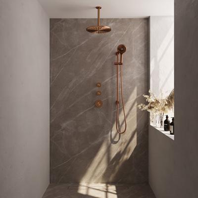 Brauer Copper Edition Thermostatische Regendoucheset Inbouw - Hoofddouche 30 cm - Handdouche 3 Standen - Doucheslang - Geintegreerde Glijstang
