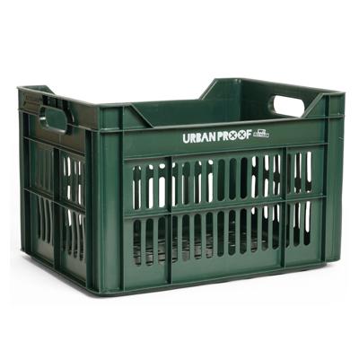 Urbanproof Urban proof fietskrat recycled kunststof 30l donker groen 40x30x25 cm