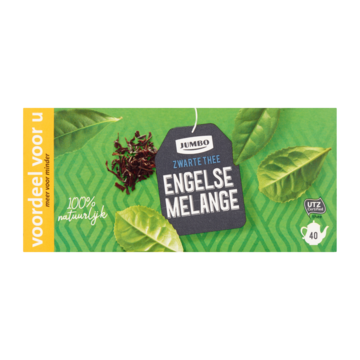 Jumbo Zwarte Thee Engelse Melange voor Pot 40 Stuks
