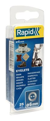 Rapid Oogjes Ø6 mm, 25 stuks + aambeeld - 5000410 - 5000410