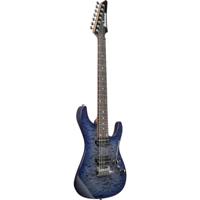 Ibanez AZ427P2QM Premium Twilight Blue Burst 7-snarige elektrische gitaar met gigbag - thumbnail
