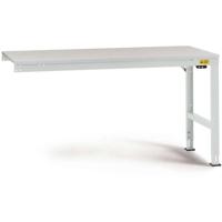Manuflex LU6116.7035 ESD ESD-werktafel universele standaard aanschuiftafel met kunststof plaat, bxdxh = 2000 x 800 x 766-876 mm Grijs-wit (RAL 7035) - thumbnail