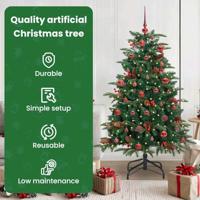 VidaXL Kunstkerstboom groen 150 cm pvc en metaal en plastic - thumbnail