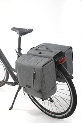 New looxs nova double - dubbele fietstas - grijs