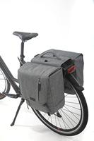 New looxs nova double - dubbele fietstas - grijs - thumbnail