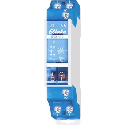 Eltako S12-110-24V Stroomstootschakelaar DIN-rail 1x NC, 1x NO 24 V 10 A 2300 W 1 stuk(s) Eltako S12-110-24V Stroomstootschakelaar DIN-rail 1x NC, 1x NO 24 V 10 A 2300 W 1 stuk(s)
