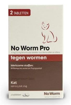 No Worm Pro Kleine Kat & Kitten 2 tabletten