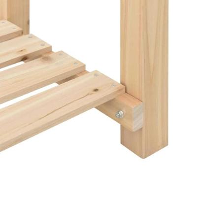 VidaXL Tuin bloempot beige 45 x 45 x 76,5 cm massief vurenhout