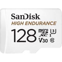 SanDisk high endurance microsdxc 128 gb geheugenkaart (wit, class 10, v30, u3, incl. adapter) - thumbnail