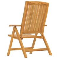 Tuinstoelen 6 st verstelbaar met kussens massief teakhout - thumbnail